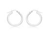 9ct White Gold 16mm Creole Earrings