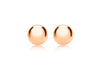 9ct Rose Gold 6mm Ball Stud Earrings