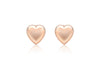 9ct Rose Gold 6.9mm x 7.2mm Puffed Heart Stud Earrings