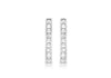 9ct White Gold Zirconia  Bar Drop Earrings
