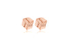 9ct Rose Gold Ribbed Knot Stud Earrings