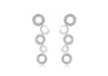 9ct White Gold 0.20t Diamond Circle Drop Earrings