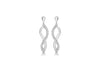 9ct White Gold Zirconia  9mm x 32mm 'Figure 8' Drop Earrings