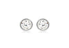 9ct White Gold 5mm Zirconia  Stud Earrings