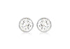 9ct White Gold 7mm Zirconia  Stud Earrings