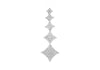 9ct White Gold 0.25t Pave Set Diamond Drop Pendant
