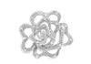 9ct White Gold 0.10ct Diamond Rose Pendant