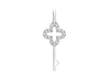 9ct White Gold 0.07t Diamond Cross Key Pendant