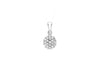 9ct White Gold 0.25t Diamond Cluster Pendant