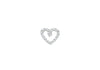 9ct White Gold 0.07t Diamond Heart Slider Pendant