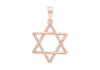 9ct Rose Gold Rope 'Star Of David' Pendant