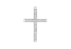 9ct White Gold 0.12t Diamond Cross Slider Pendant