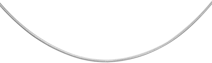 18ct White Gold Slim Shiny Snake Chain