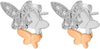 9ct 2-Colour Gold 0.05ct Diamond Butterfly Stud Earrings