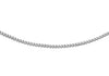 18ct White Gold 30 Diamond Cut Slim Lobster Clasp Curb Chain
