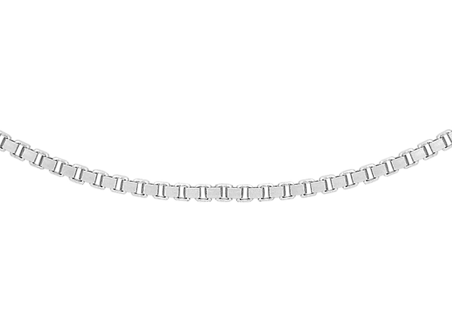 18ct White Gold 15 Venetian Box Chain