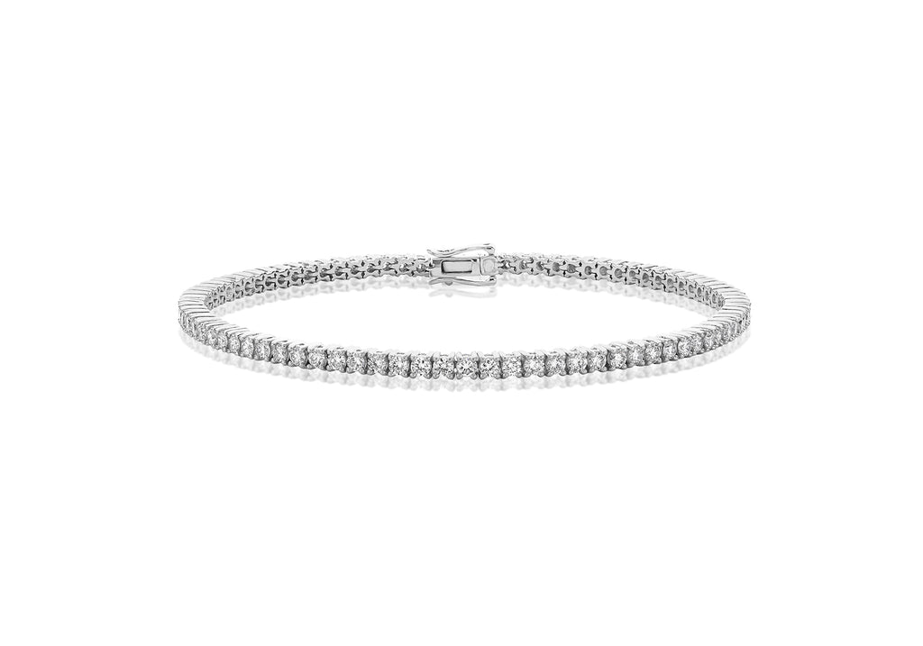 18ct White Gold 3.00ct Diamond Tennis Bracelet