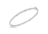 18ct White Gold Oval Tube Bangle