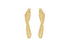 18ct Yellow Gold Plain Oval Twist Creole Earrings