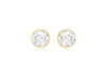 18ct Yellow Gold 5mm Round Zirconia  Stud Earrings