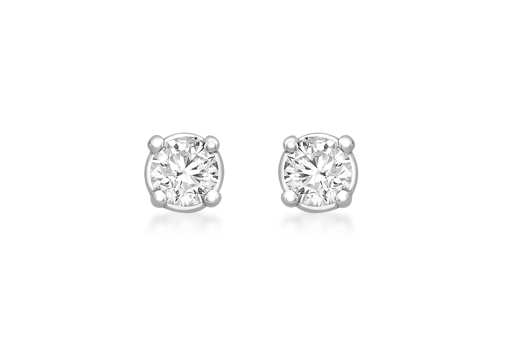 18ct White Gold 0.15ct Diamond Stud Earrings 