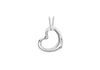 18ct White Gold Heart Slider Pendant