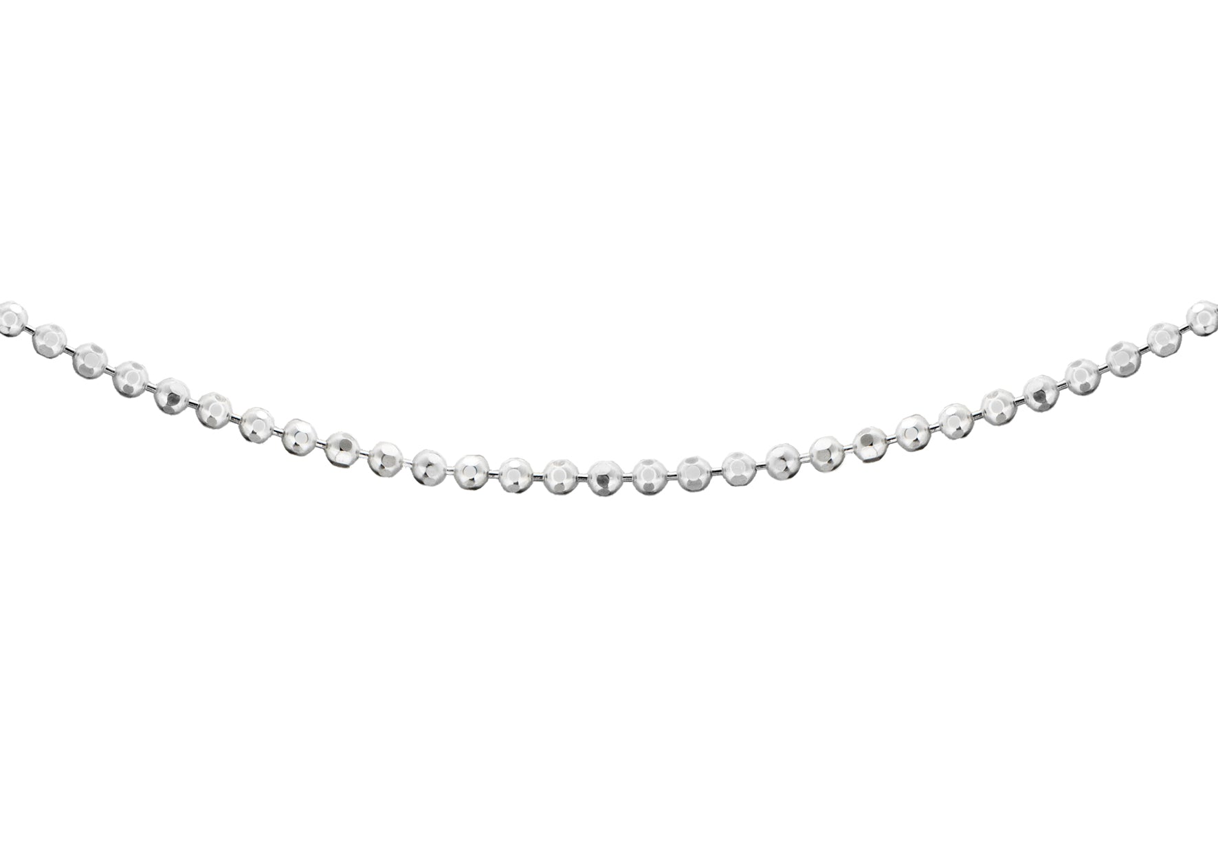 Sterling Silver Diamond Cut Ball Chain