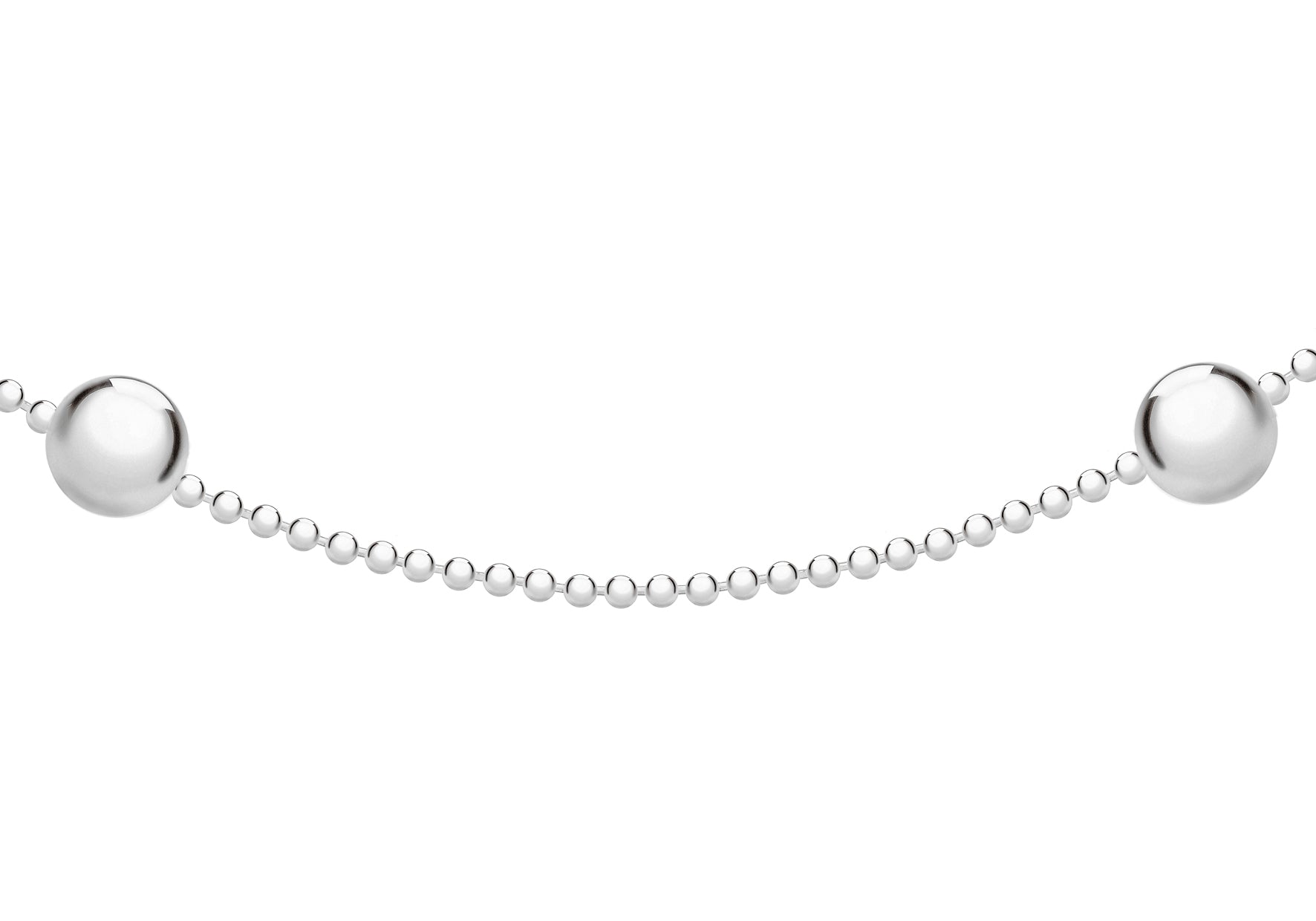 Sterling Silver Ball Detail Ball Chain