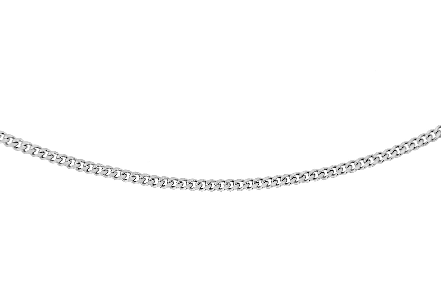 Sterling Silver 1.4mm Panza Curb Chain 41m/16"9