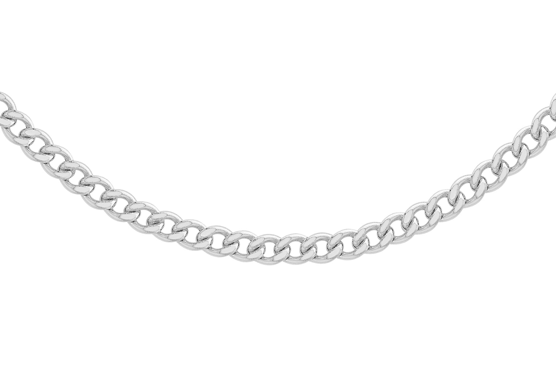 Sterling Silver 140 Flat Oval Curb Chain 51m/20"9