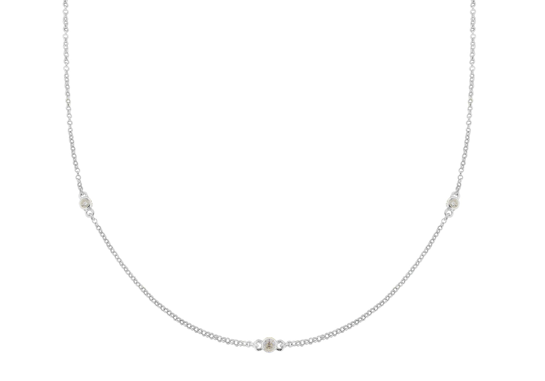 SILVER ROUND Zirconia  STATION 18"9