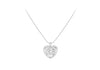 Sterling Silver Mesh Heart Spiga Pendant