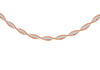 Sterling Silver 2-Tone Diamond Cut Twist Herringbone Necklace  46m/18"9