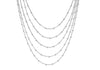 Sterling Silver Graduated Trace and Ball Chain Necklace  38m/15"9