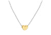 Sterling Silver Yellow Gold Plated Tiny Heart Adjustable Necklace  41m/16"-46m/18"9