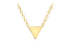 Sterling Silver Yelllow Gold Plated 8mm x 6mm Triangle Necklet 46m/18"9