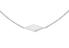 Sterling Silver Diamond Shaped Station Necklet 46m/18"9