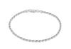 Sterling Silver Diamond Cut Rope Chain Bracelet 19m/7.5"9