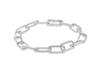 Sterling Silver Yellow Gold Plated Twist Link Paper Chain Bracelet