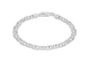 Sterling Silver Flat Rambo Bracelet 18m/7"9
