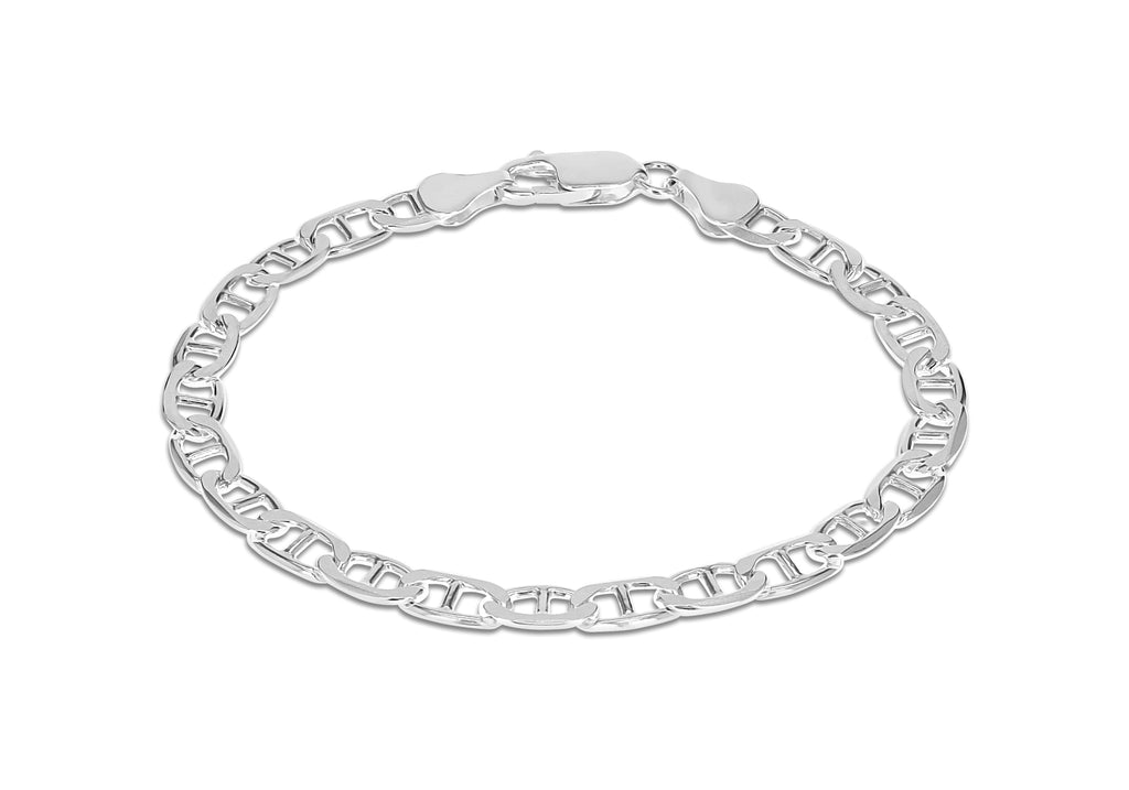 Sterling Silver Flat Rambo Bracelet 18m/7"9
