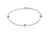 Sterling Silver Twist Bead Bracelet 19m/7.5"9