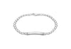 Sterling Silver 6.2mm x 23.6mm ID 4mm Flat Curb Bracelet 18m/7"9