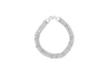 Sterling Silver Rhodium Plated 6mm 'Figure 8' Curb Bracelet 18m/7"9
