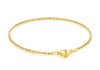 Sterling Silver Yellow Gold Tone Magnetic  Heart Poporn Chain Bracelet 19m/7.5"9