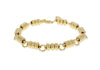 Sterling Silver Yellow Gold Plated Triple Rings Link Bracelet 18m/7"9