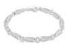 Sterling Silver Twisted Greek Key Bracelet 21.5m/8.5"9