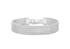 Sterling Silver Four Strand Square Box Chain Bracelet 19m/7.5"9