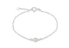 Sterling Silver Light Green 3mm Zirconia  August Birthstone Adjustable Bracelet 16m/6.25"-18m/7"9