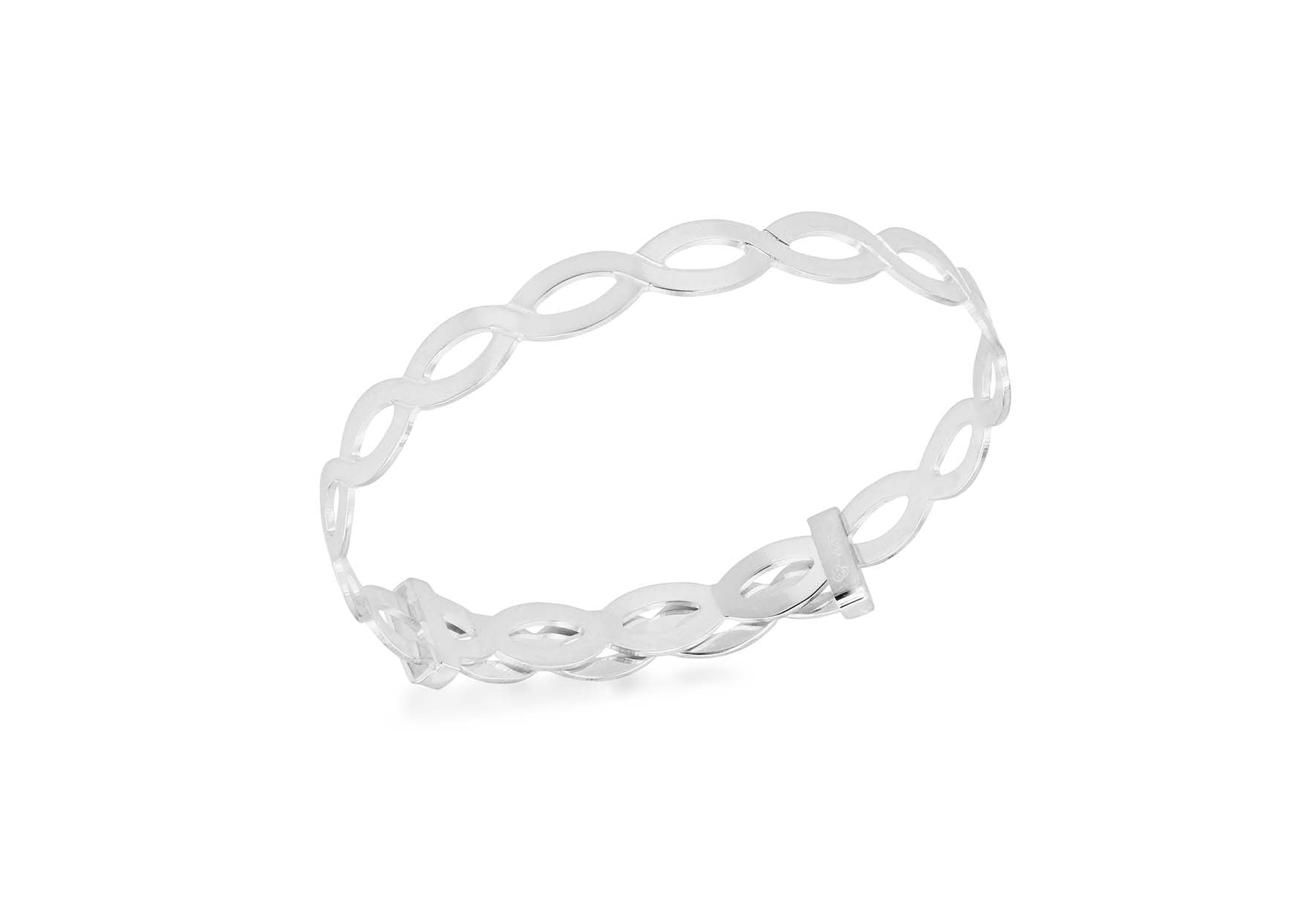 Sterling Silver Braided Adjustable Baby Bangle